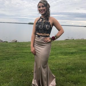 Two-piece prom dress